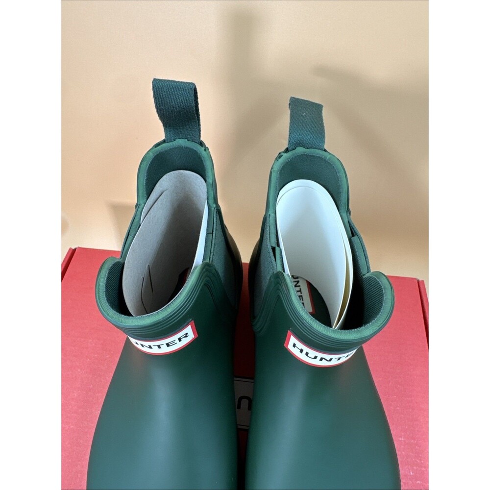 Hunter Original Chelsea Women's Waterproof Ankle Rain Boots, Green Size 6 - Picture 4 of 16